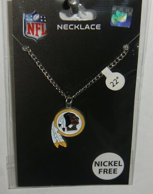 Washington Redskins 22'' Chain Necklace with Metal Team Logo Charm NFL Football
