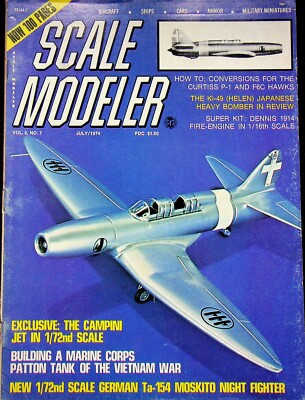 Vtg Scale Modeler Magazine July 1974 Building a Marine Corps Patton Tank m99