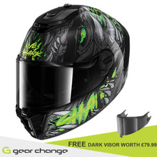 Casco moto Shark Spartan RS Shaytan KGA - Visiera scura gratuita