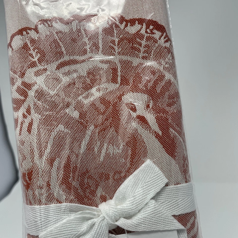 Williams Sonoma Acción de Gracias Pavo Jacquard 18.5”x 108” Corredor de Mesa Algodón Nuevo con Etiquetas Foto 2 de 4