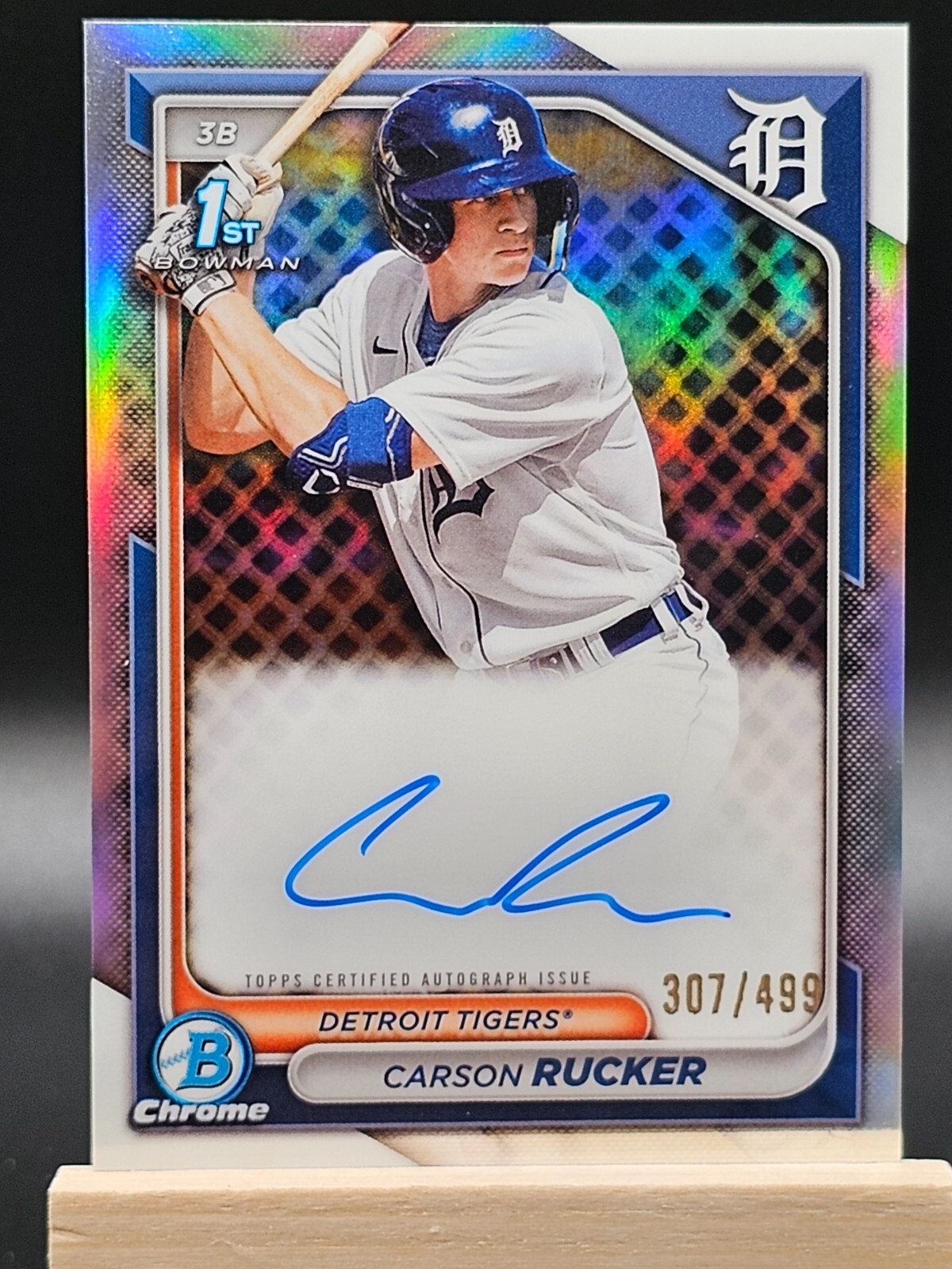 2024 Bowman Baseball Chrome Carson Rucker REFRACTOR AUTO /499 1st Tigers #CPA-CR