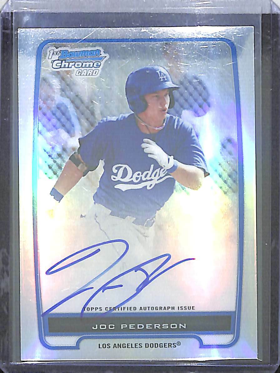 2012 Bowman Chrome Refractor Autograph #BCP104 Joc Pederson No 220 of 500