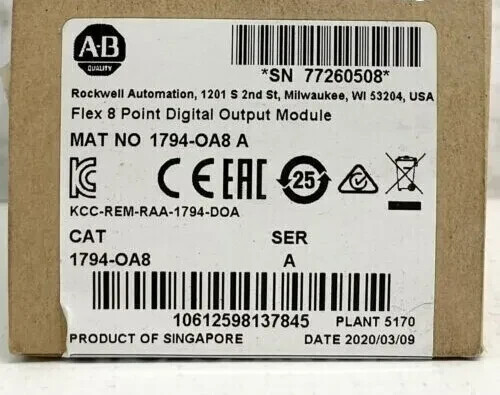 New Factory Sealed AB 1794-OA8 /A Output Module 1794-OA8 - Picture 1 of 2