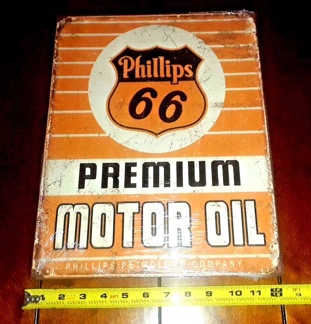 USA Phillips 66 ガソリンスタンド　ガレージ　看板　サイン　オイル Phillips 66 MOTOR OIL - BRAND NEW METAL GAS STATION SIGN - MADE IN