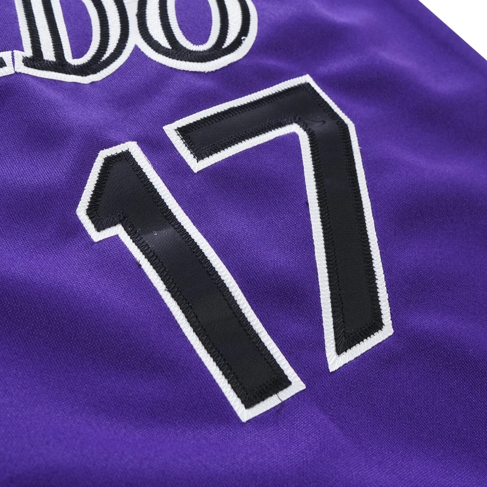 Todd Helton 2007 科罗拉多落基山脉世界系列备用紫色男式球衣 — 第 4/4 张图片
