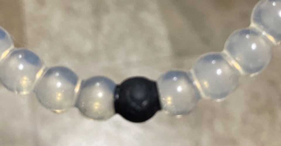 Pulseira Lokai Classic transparente/clareza tamanho pequeno 6 em elementos da Terra e do Mar nova - Imagem 4 de 4