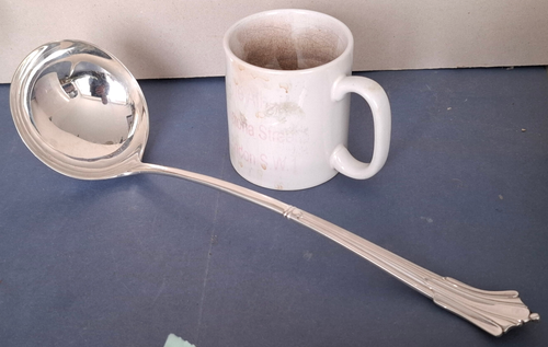 BIG and Heavy Sterling Silver Ladle John Round 1894