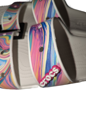 Crocs Unisex Sandals Mens Size 9 Womens Size 11 Tie Dye  display picture 3