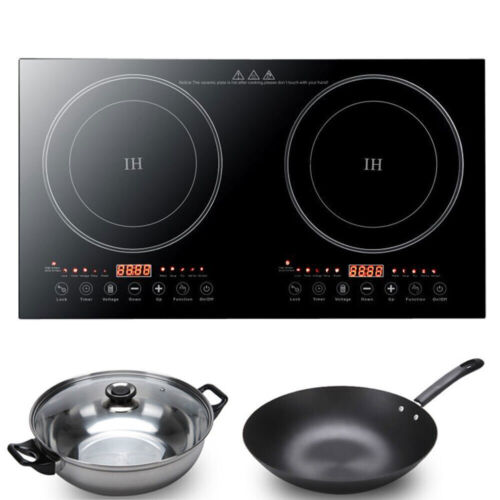 2400 W Portable Induction Cooktop Countertop Dual Cooker Burner Stove Hot Plate - Photo 1/8