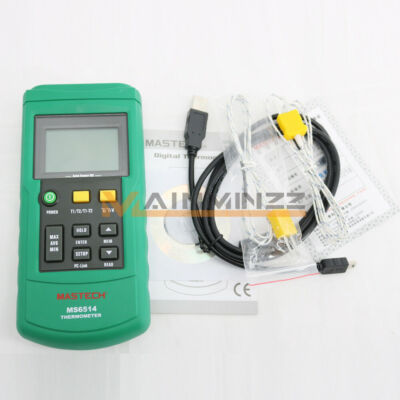 NEW MASTECH MS6514 Dual Channel Digital Thermometer Temperature Logger Tester