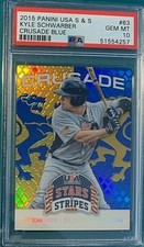 2015 Panini USA Star & Str Blue Crusade Baseball #63 Kyle Schwarber PSA 10 Pop 6