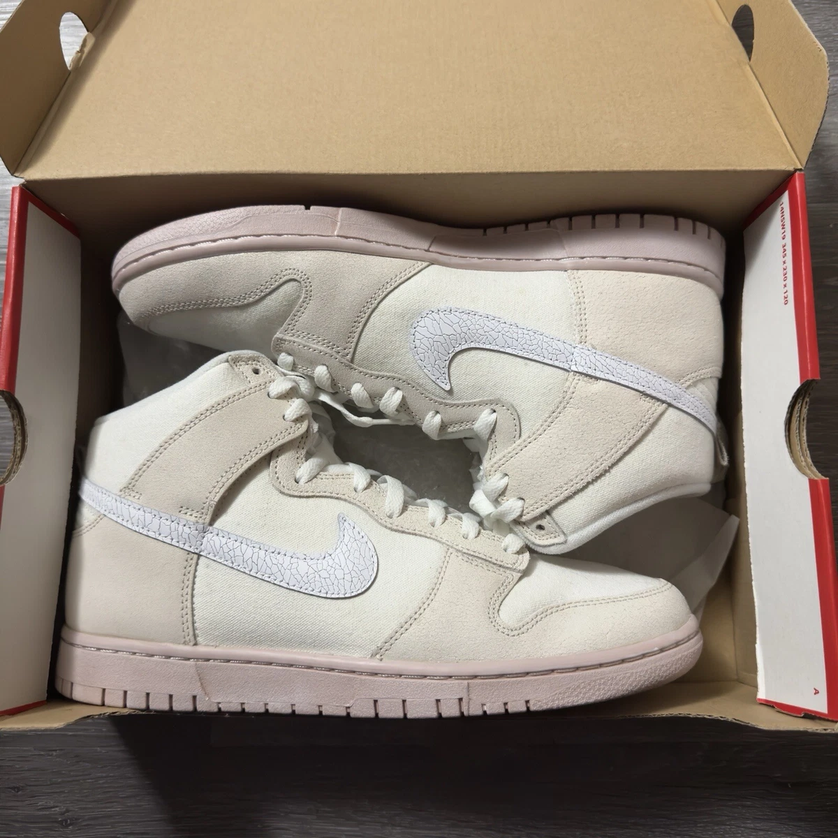 Nike SB Dunk High Pro White Khaki 2006 Men’s 11 with Original Box Nike Dunk High 1 Piece White Khaki Pink Ice – Drexlers main image 2