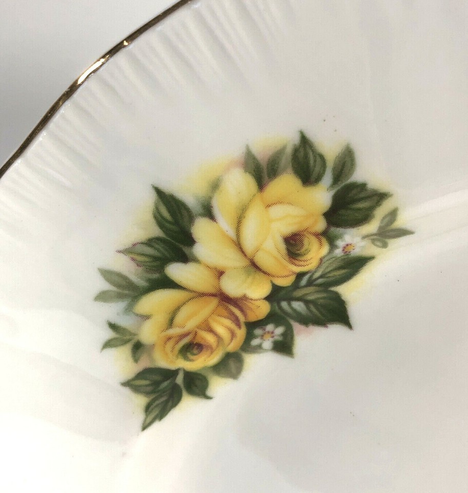 Vintage Royal Crest Salad Plate Yellow Roses Bone China England 8