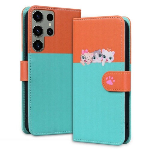 For Samsung S25 S24 FE S23 S22 S21 S20 Ultra Plus Leather Wallet Case Flip Cover - Picture 44 of 61