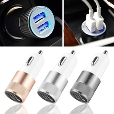Wholesale Lot Of 200 Dual USB 2 Port Car Charger Adapter 2.1A For Apple Samsung
