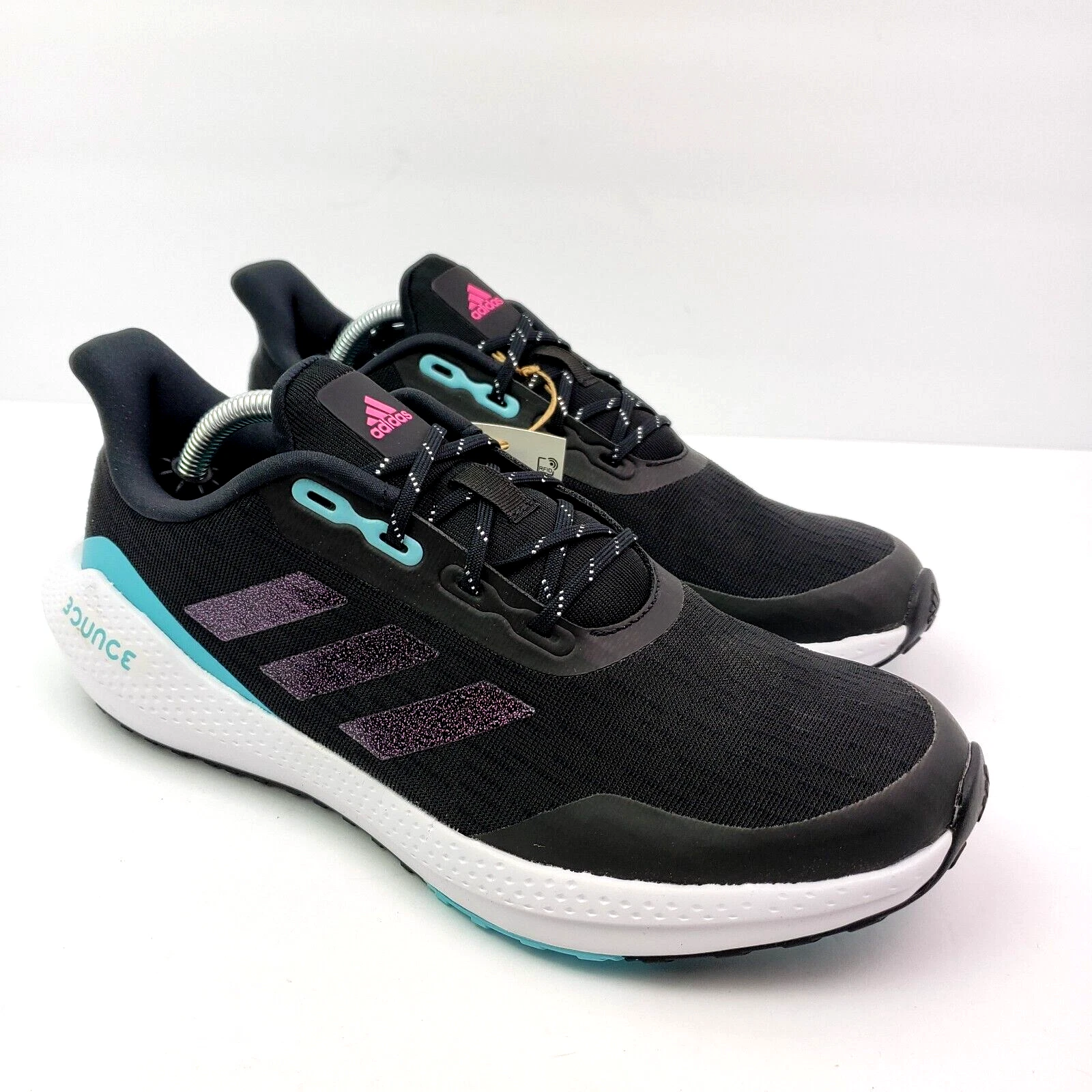 Scarpe sneakers Adidas EQ21 Run bambina taglia 6 anni donna taglia 7 nero rosa blu