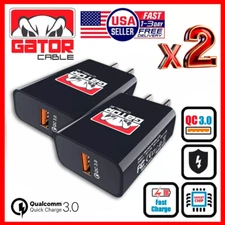 2x USB 3.0 Wall Charger Adapter Power Plug QC Qualcomm Fast Quick Charge 18W Qi
