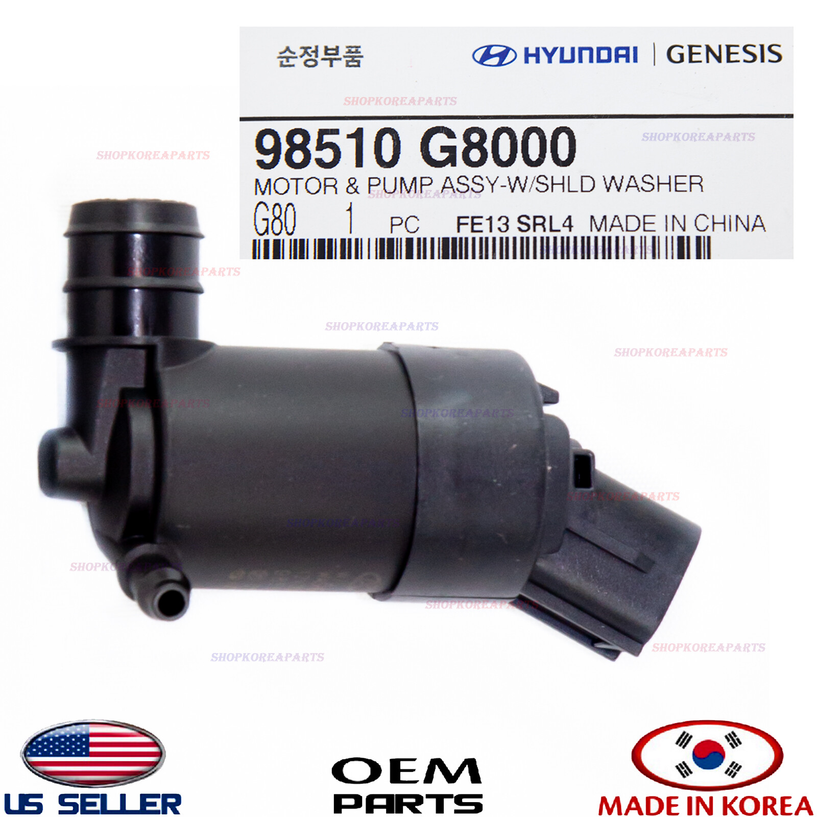 Genuine Hyundai/Kia Windshield Wiper Washer Control Switch - OEM Part 93420-1U000