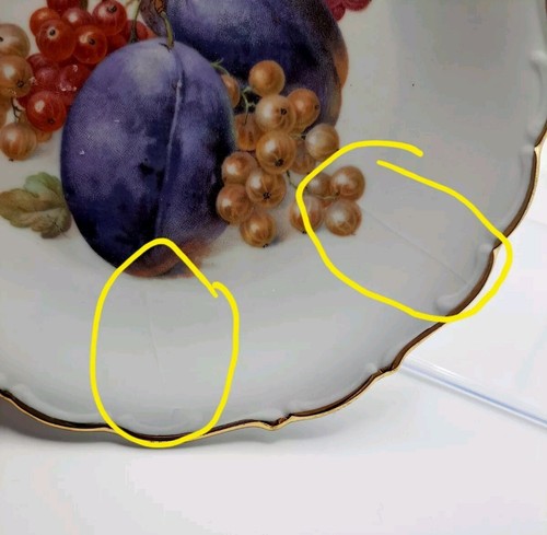 Schumann Fruit Plates Gold Rimmed 7 1/4" Arzberg Germany Set Of 2 - Picture 4 of 12
