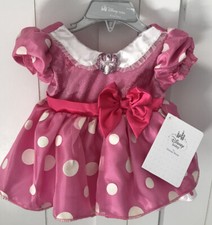 NWT DISNEY STORE MINNIE MOUSE Pink Polka Dot Dress Costume Halloween 3-6 m
