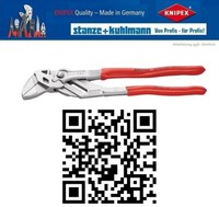 Knipex 86 03 250 ZangenschlüSsel 250Mm Armaturenzange Spannweite 52 Mm Verchromt