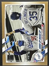 2021 Topps Mookie Betts Cody Bellinger Hands Up! Masks Up! Gold 1987/2021 #303