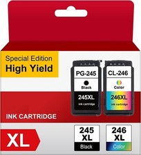 2pk PG-245XL Black  CL-246XL Color Ink for Canon PIXMA iP2820 MG2420 MG2520