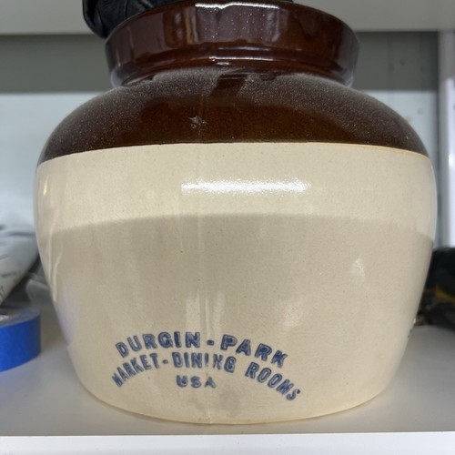 Vintage Durgin Park Market USA Boston Beans 3 Stoneware Crock Pot/ No