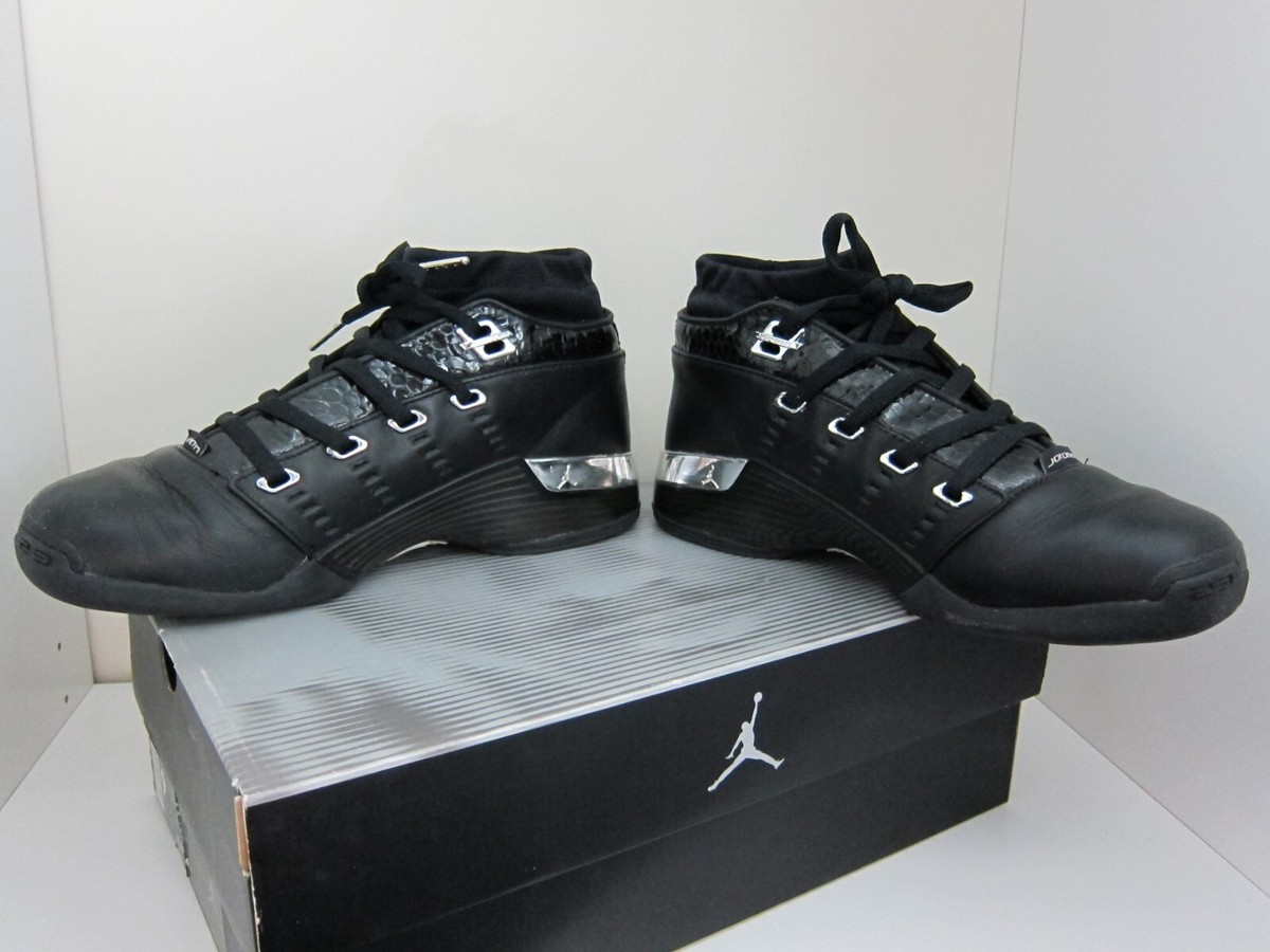 2002 Air Jordan 17 OG Low Black/Chrome (w/ Shoe Bags) 303891004 