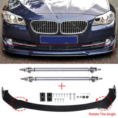 Runden SCHWARZ Spoilerlippe für 5er F10 F11 Frontspoiler Spoilerschwert Lippe
