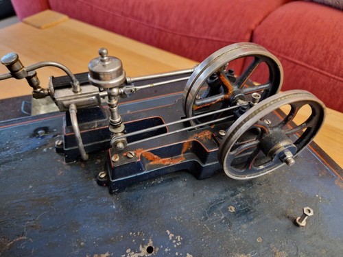 Unbekannte große Dampfmaschine mit Doppel-Schwungrad - Bild 4 von 7
