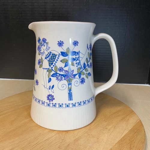 Vintage Figgjo Turi Design Lotte 6.5" Pitcher Gorgeous! Made In Norway 1075