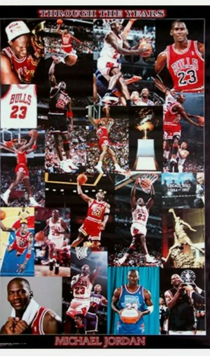 VINTAGE MICHAEL JORDAN POSTER ~ 1998 Starline 22x34