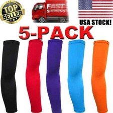 5Pairs Cooling Ice Silk Arm Sleeves Cover Outdoor Cycling Motorcycle Arm Cover