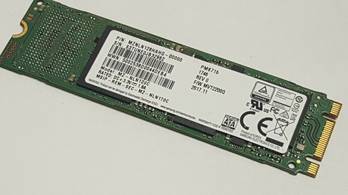M.2SSD　128GB SAMSUNG②5個セット Samsung 128gb Solid State Drive M.2 2280 SATA SSD Pm871b