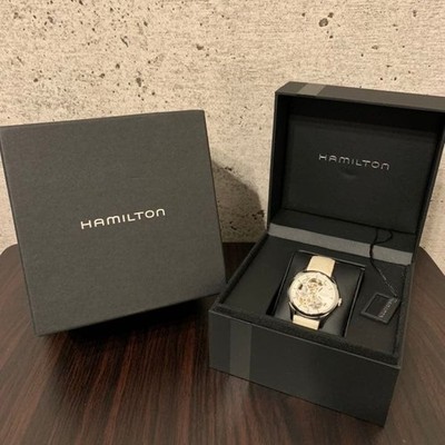 Used Hamilton Jazzmaster Skeleton Auto Lady White Dial Women's Watch H32405811