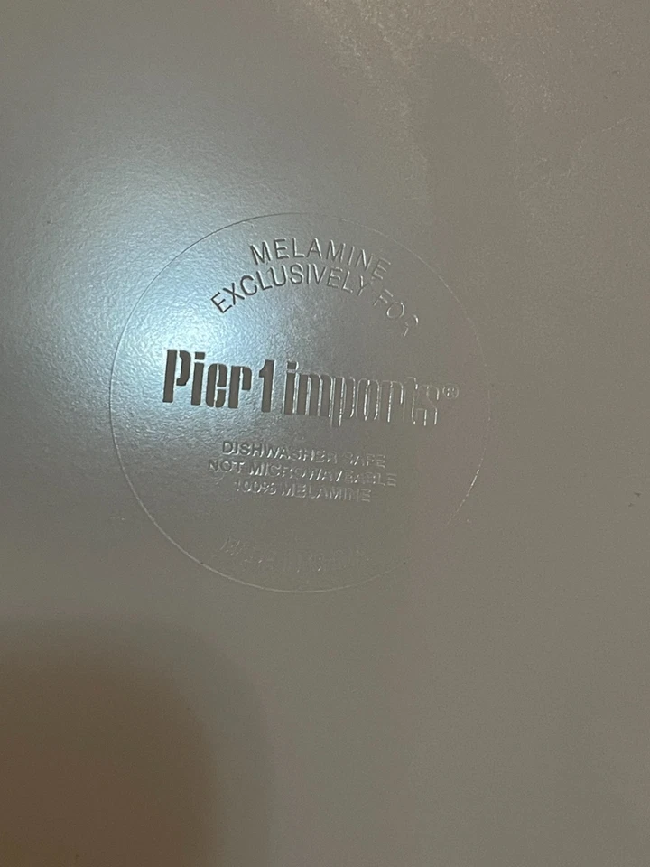 Pier 1 One Imports Floral Birds Melamine Dinner 11” Plate 5 Scallop Edge Vibrant - Image 3 of 4