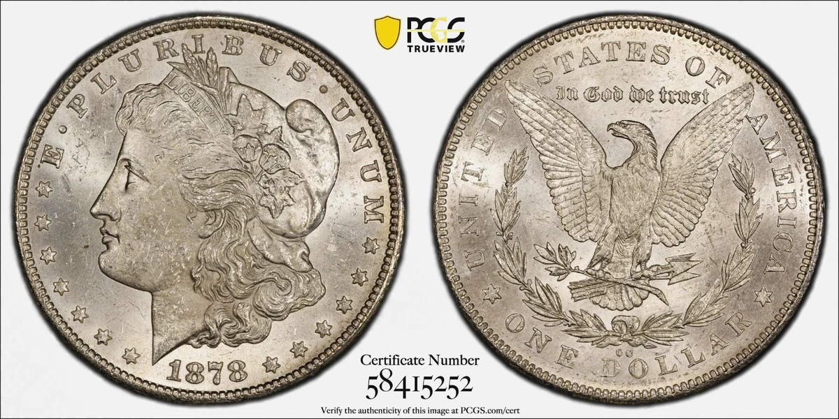 Carson City Grade MS 63 1878 Year Morgan US Dollars (1878-1921