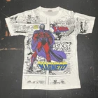 Vintage X-Men Magneto 1994 T-Shirt Marvel Comics Mega Print AOP Boys Xl 17.5x26