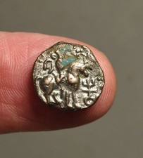 K19-13   KUSHAN,   Vima Takto ("Soter Megas"). Circa AD 80-100.  Billon Drachm