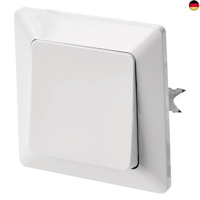 EMOS Wechselschalter in Weiss (Glanz), Lichtschalter mit einer Wippe, 250 V~/10