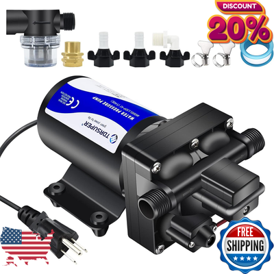 #ad Water Pressure Booster Pump 110V AC Diaphragm Pump 5.5GPM 75PSI w Power Plug.. $95.61