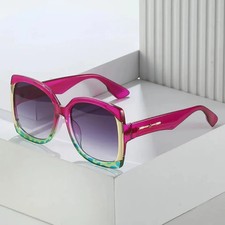 Oversized Square Frame Sunglasses UV400 Lenses Big Frame Casual Women Glasses