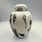 Poole Pottery Beardsley Collection Lidded Ginger Jar Art Nouveau 1979