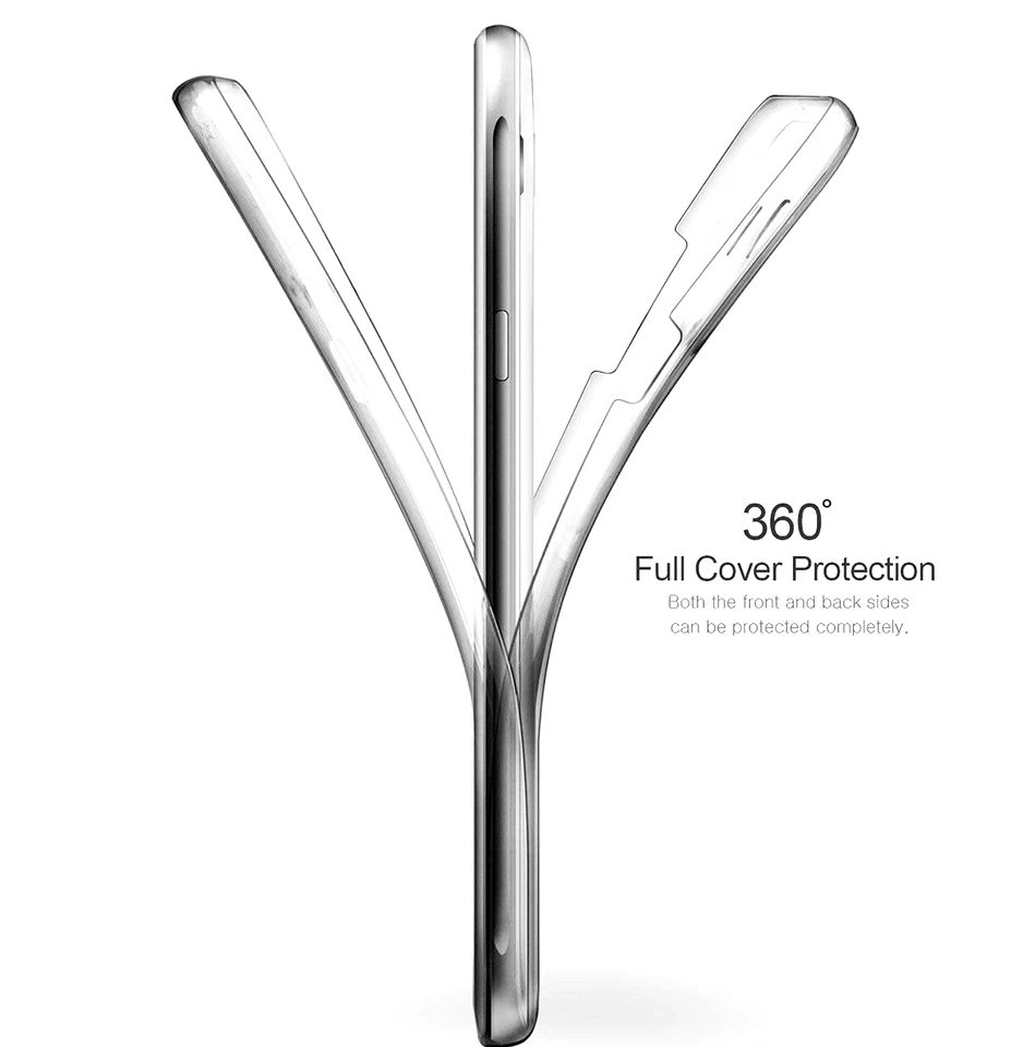 COVER TRASPARENTE PER HUAWEI P8 LITE 2017 CUSTODIA FRONTE RETRO IN SILICONE 360 - Immagine 3 di 3