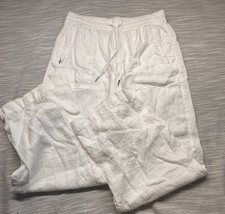 Athleta - Retreat Linen High Rise Wide Leg Pant Medium. White