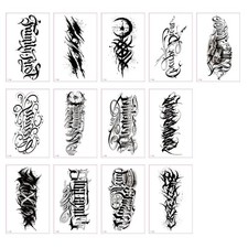 14 Sheets Temporary Tattoo for Men Women Adults Tattoos Stickers Arm  Body Art