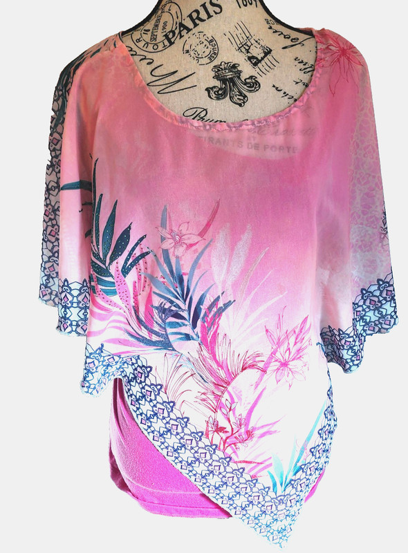 CHRISTOPHER & BANKS pink blouse size XL
