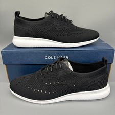 Cole Haan 2 Zerogrand Stitchlite Oxford Perforated Lace Up Womens Black Sneakers