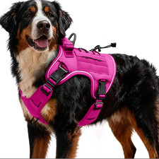 Heavy-Duty Tactical Dog Harness for Large Dogs, No Pull Adjustable Reflective Pe